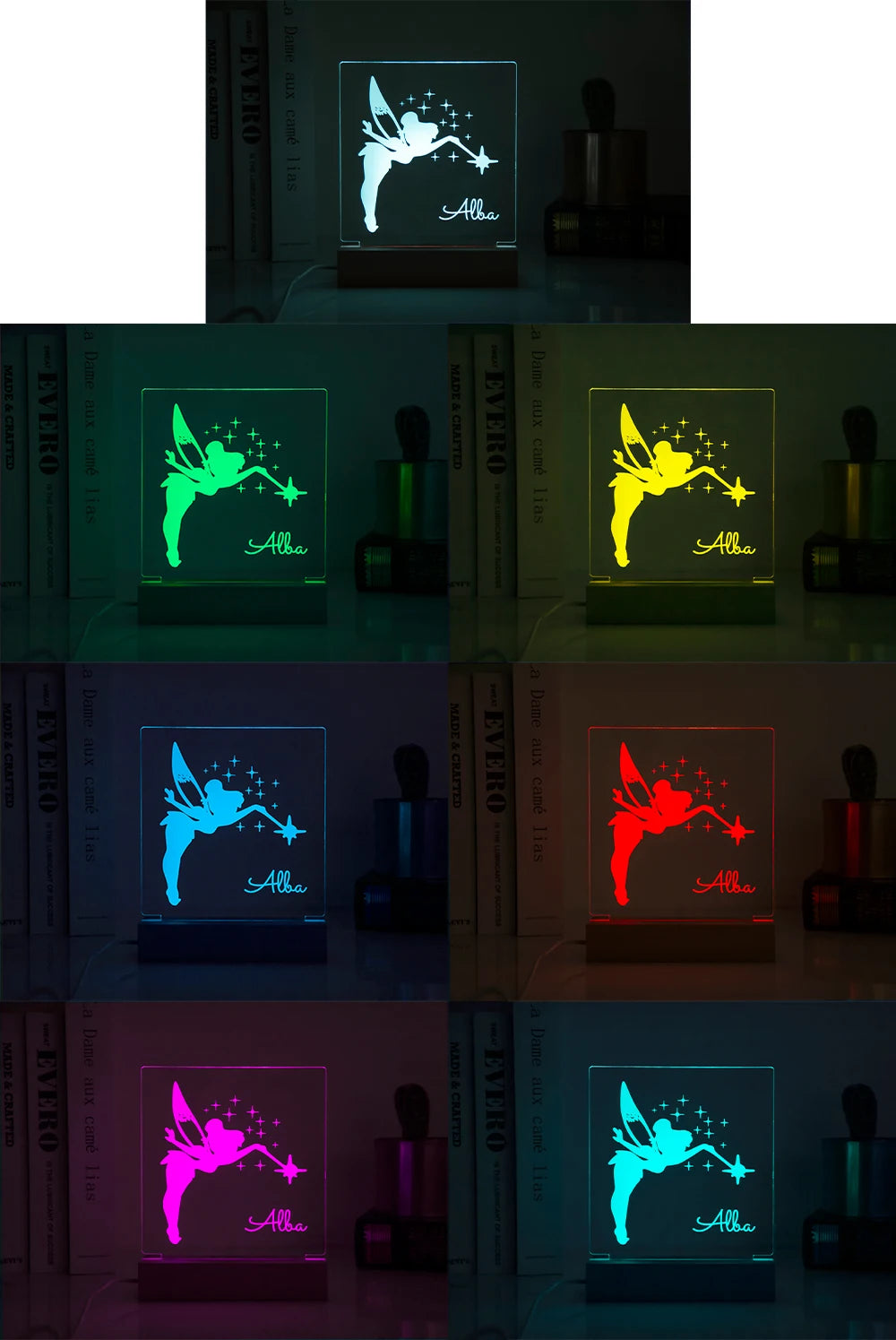 Drop Shipping Personalized Nightlight USB LED Customized Name 3D Lamp Decoration Bedroom Toys Birthday For Baby Children Gift