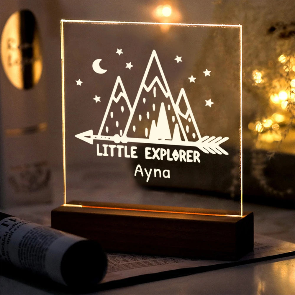 Drop Shipping Personalized Nightlight USB LED Customized Name 3D Lamp Decoration Bedroom Toys Birthday For Baby Children Gift