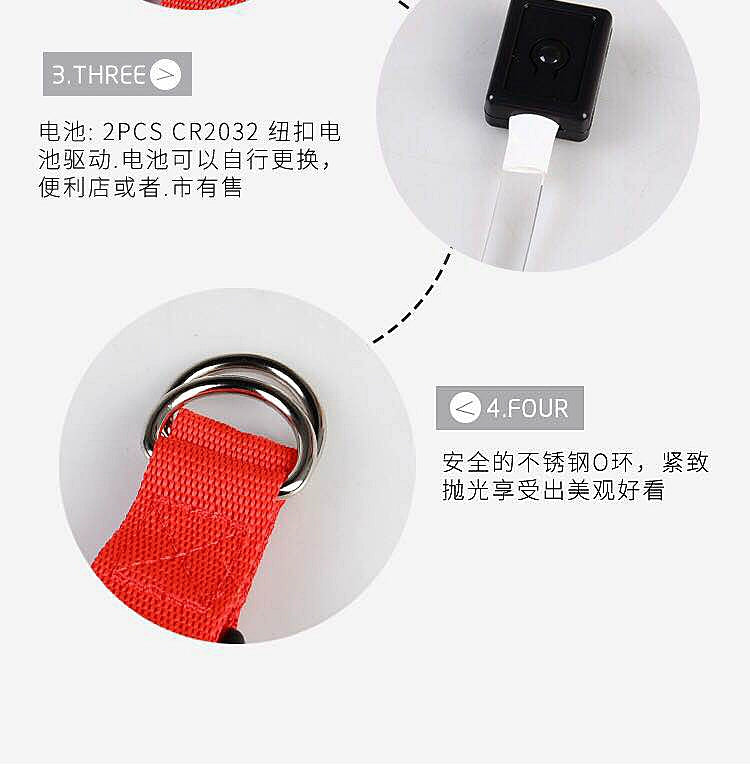 Dog Hand Holding Rope Vest Led Luminous Chest and Back Teddy Chain Summer Luminous Dog Leash Small USB Charging