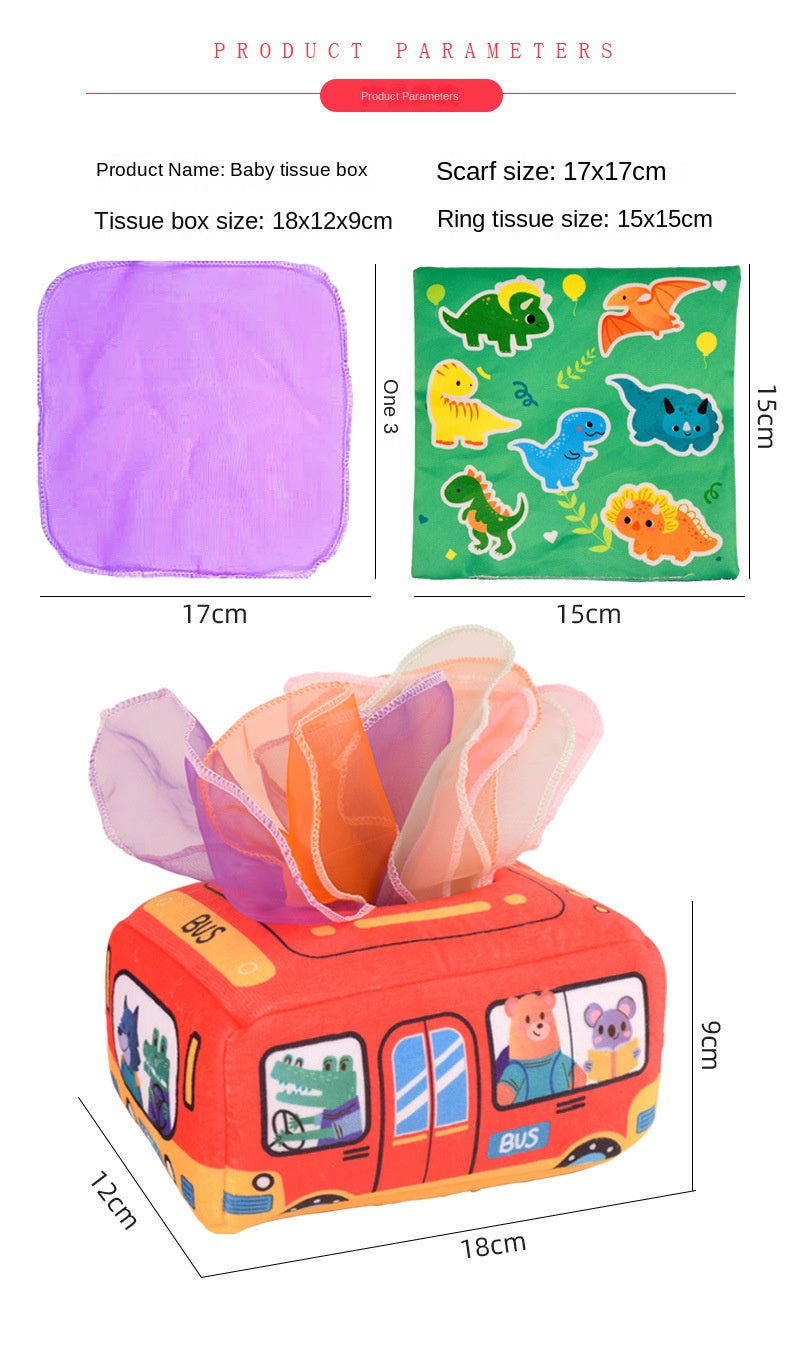 Baby Montessori Toy,Magic Tissue Box,Educational Learning Activity Sensory Toy For Kids Finger Exercising Busy Board Baby Game