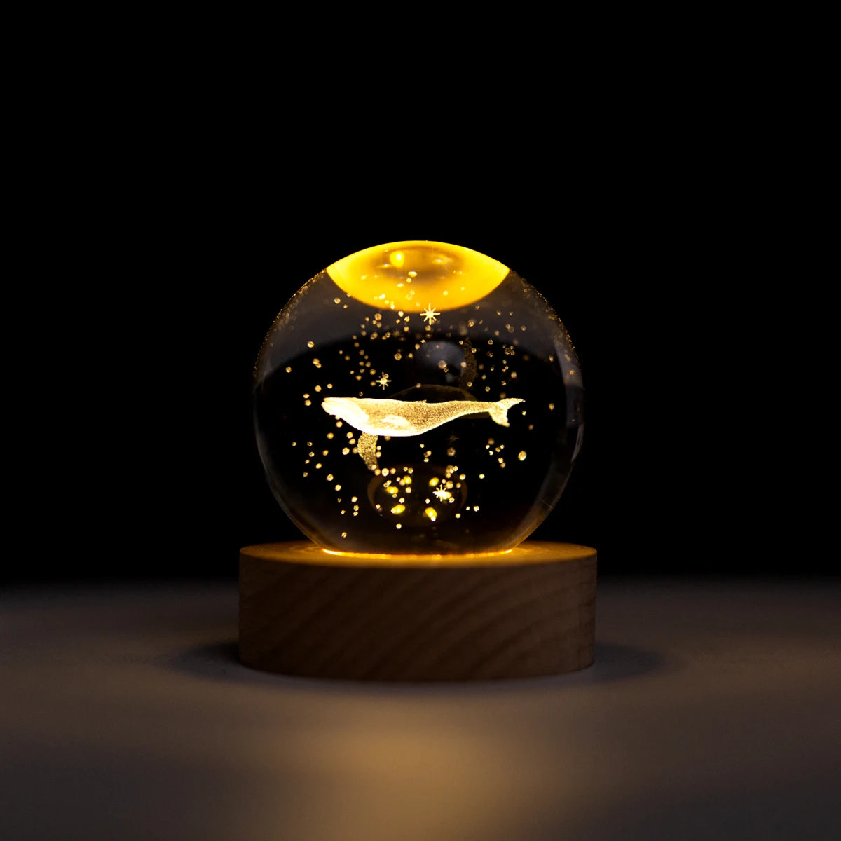 3D Crystal Ball Lamp 6CM Diameter USB Power Table Desk Lamps Moon Earth Planet Galaxy Night Light Xmas Gifts Home Bedroom Decor