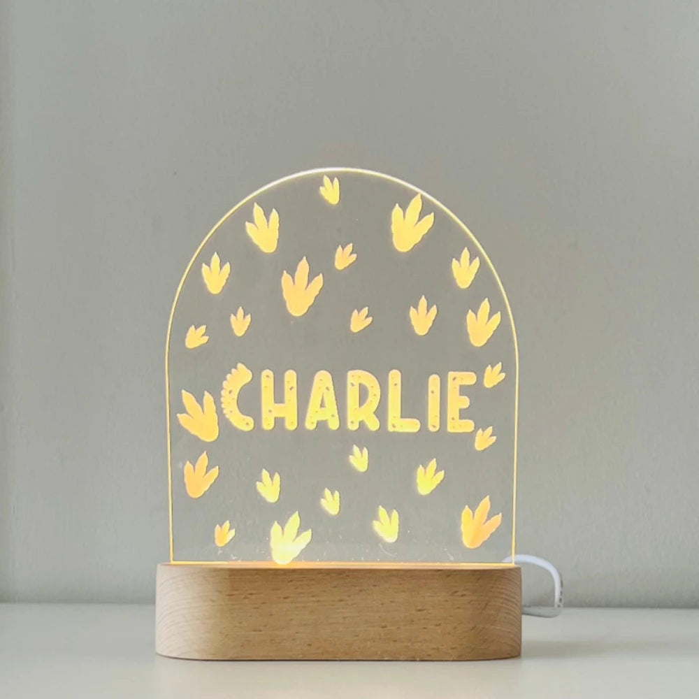 Customized Nursery Name Star Moon Fairy Rainbow Cloud LED USB night Light For Children Baby Room Decoration Lamp for Kids