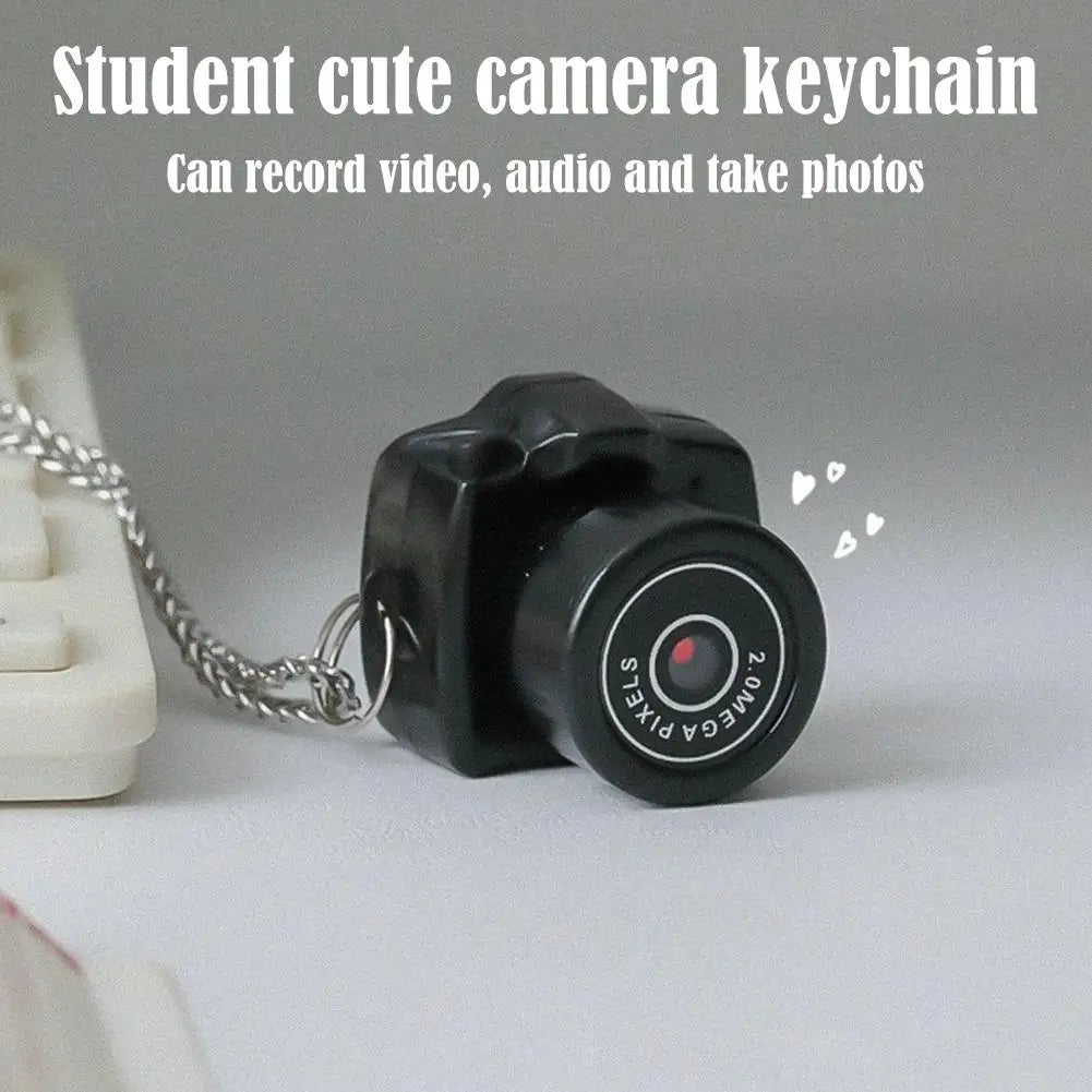 ABS Mini Camera HD Video Audio Recorder Student Cute Camera Keychain Anytime Record Campus Life Friend Ideal Birthday Gift