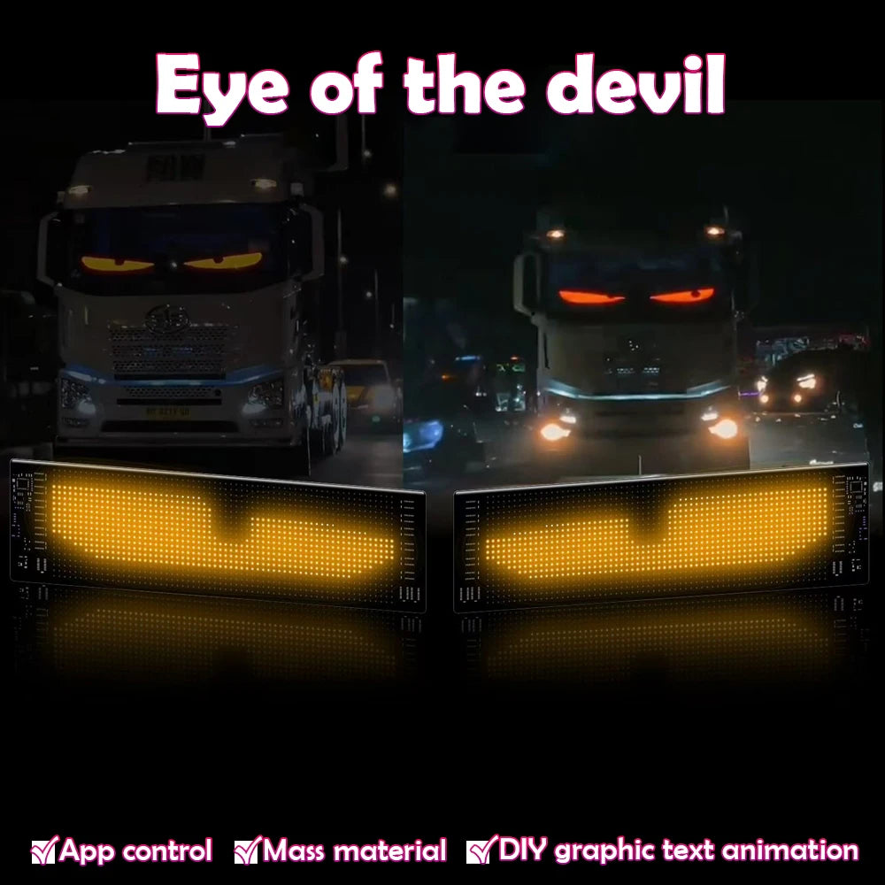 LED Matrix Pixel Flexible Panel LED Sign Display USB For Car Windows Bright Programmable Bluetooth App Control Logo Light