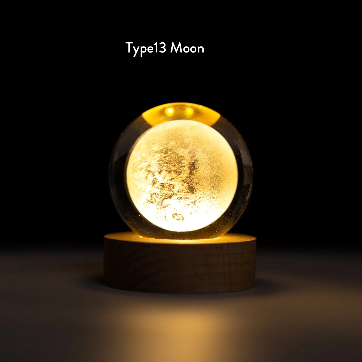 3D Crystal Ball Lamp 6CM Diameter USB Power Table Desk Lamps Moon Earth Planet Galaxy Night Light Xmas Gifts Home Bedroom Decor