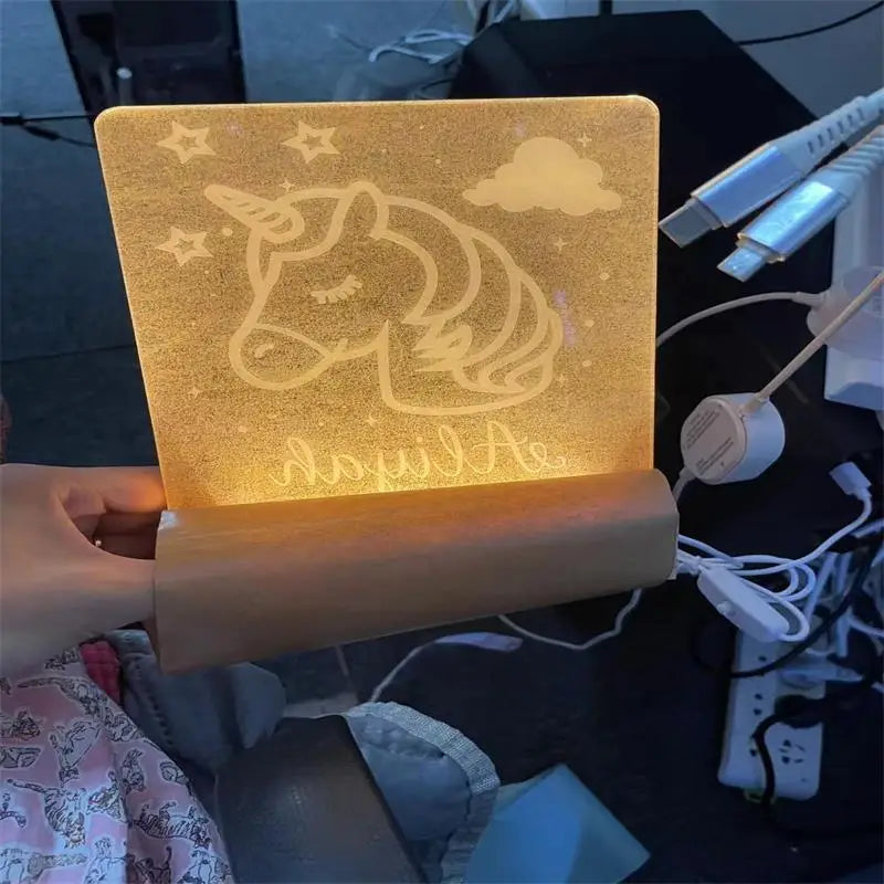 Customized Nursery Name Star Moon Fairy Rainbow Cloud LED USB night Light For Children Baby Room Decoration Lamp for Kids