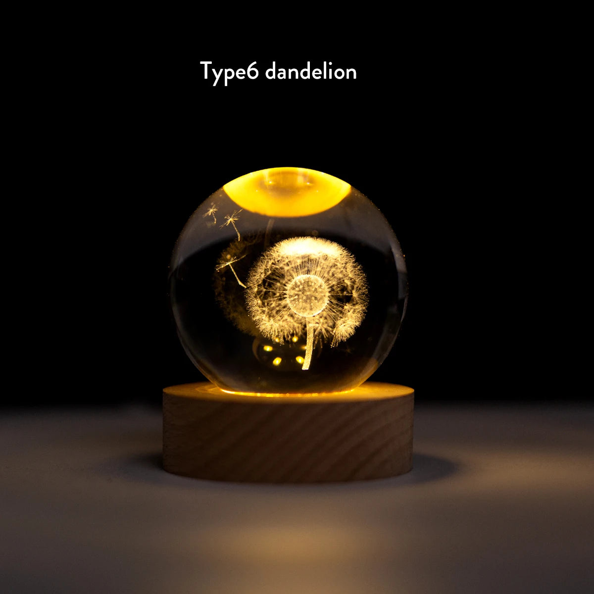 3D Crystal Ball Lamp 6CM Diameter USB Power Table Desk Lamps Moon Earth Planet Galaxy Night Light Xmas Gifts Home Bedroom Decor