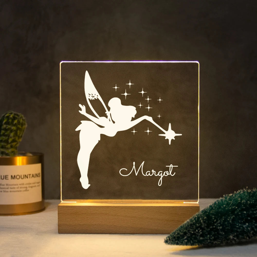 Drop Shipping Personalized Nightlight USB LED Customized Name 3D Lamp Decoration Bedroom Toys Birthday For Baby Children Gift