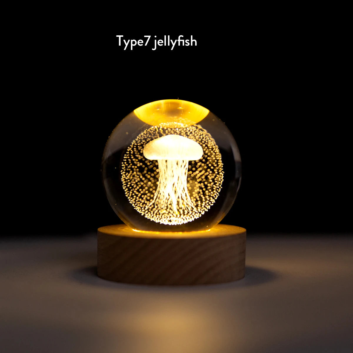 3D Crystal Ball Lamp 6CM Diameter USB Power Table Desk Lamps Moon Earth Planet Galaxy Night Light Xmas Gifts Home Bedroom Decor