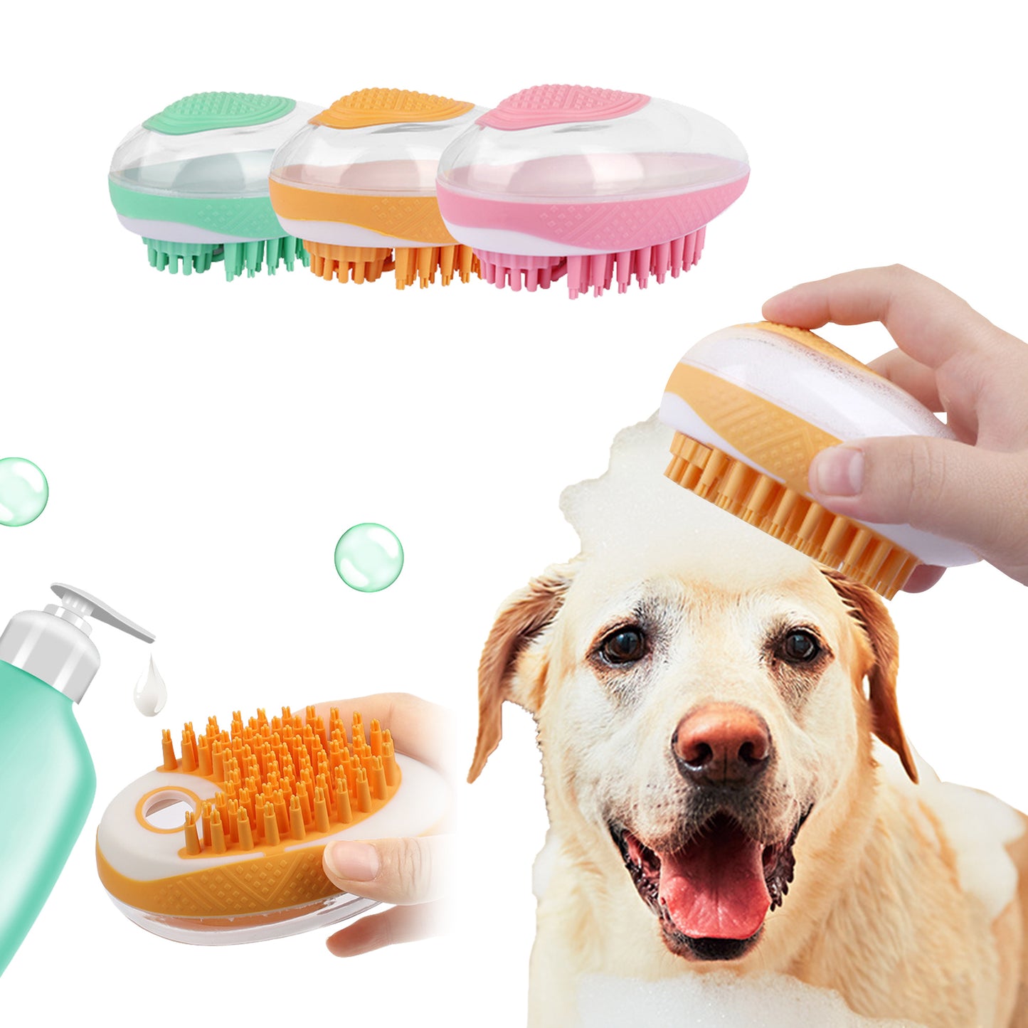 2-in-1 Pet Bath Brush & Massage Comb - Mellisa Masini Collections