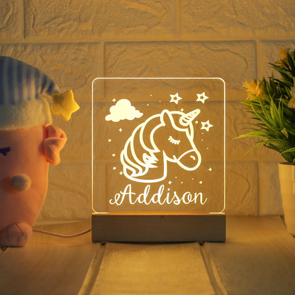 Personalized Night Light USB Customized name 3D Lamp Luminaria Christmas Anniversary Birthday Mother's Day Father's Day Gift