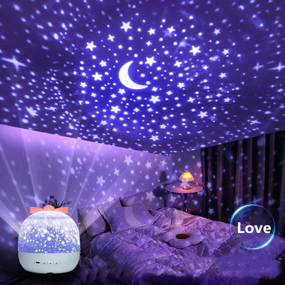 Galaxy Rotating Projector LED Night Light Starry Mermaids Porjectors Lamp For Decoration Bedroom Home Decorative Children Gifts