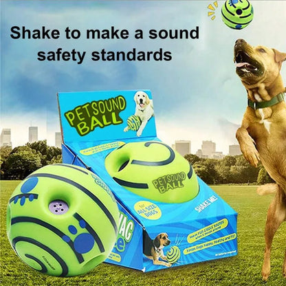 Interactive Dog Toy, Fun Giggle Sounds When Rolled or Shaken Rolling Pet Balls to Grind Teeth and Relieve Boredom