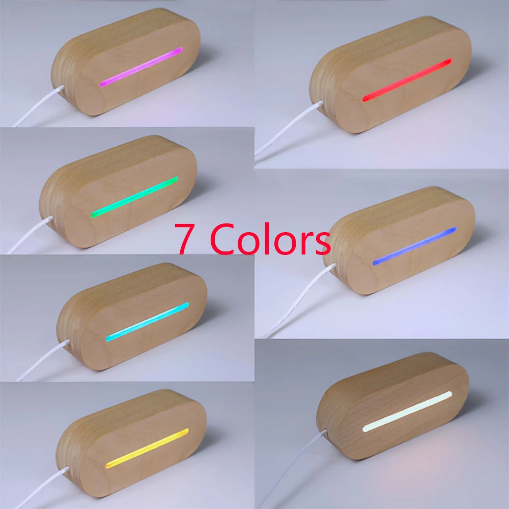 Dropshipping  Personalized Acrylic Lamp Customized Photo Text Night Light  USB Wooden Base Wedding Mother's Day Party  Gift