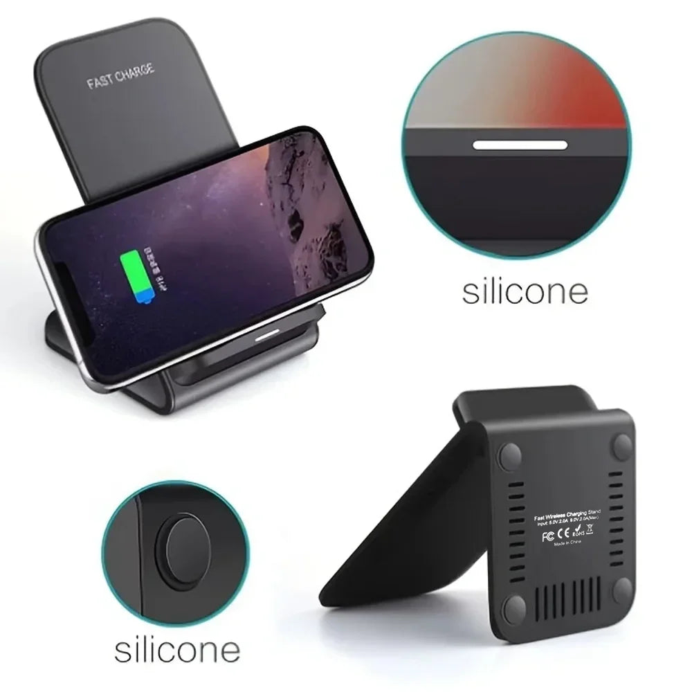 100W Fast Wireless Charger support for Samsung S24 S23 S22 21 Ultra Quick Charging Stand For iPhone 15 14 13 16Pro Max Xiaomi 14