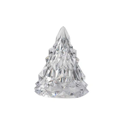 LED Crystal Night Light Christmas Tree Lantern Iceberg Warm WhiteTable Lamp Button Battery Home Party Xmas Decoration