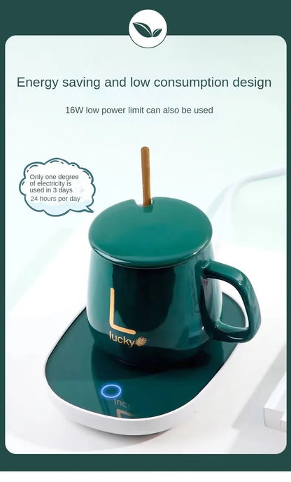 Smart Thermostatic Coaster, Suitable for Home and Office, Suitable for Hot Coffee, Tea, Milk, Water, Portable and Waterproof.