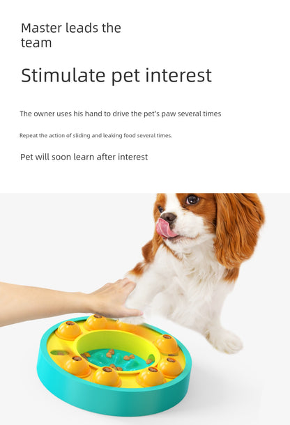 Dog Cat Food Leakage Turntable Educational Toys Consume Physical Strength Self-Heating Relieving Stuffy Handy Gadget Snacks Slow Food PET Intelligence