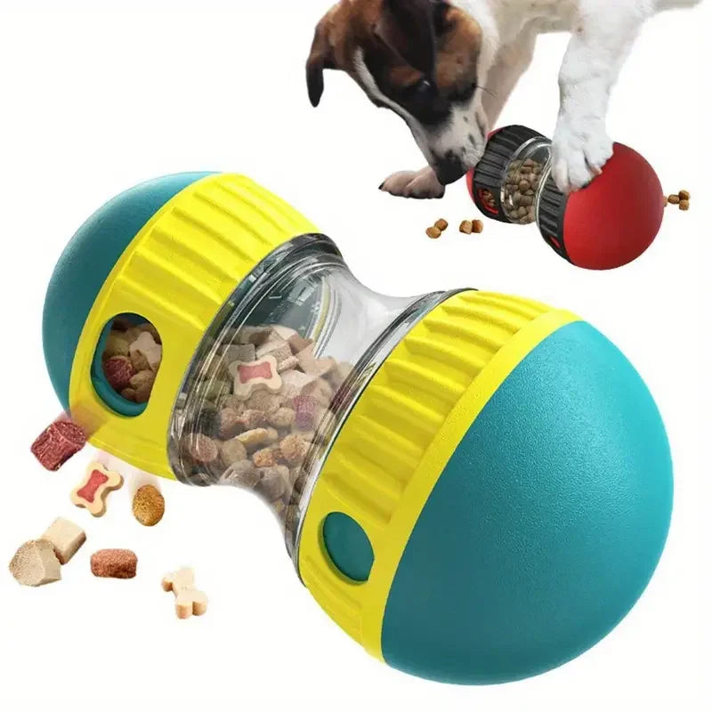 Dog Toy Tumbler Leaky Food Ball Elliptical Track Rolling Ball Slowly Feeding Protects Stomach Increase Intelligence Pet Supplies