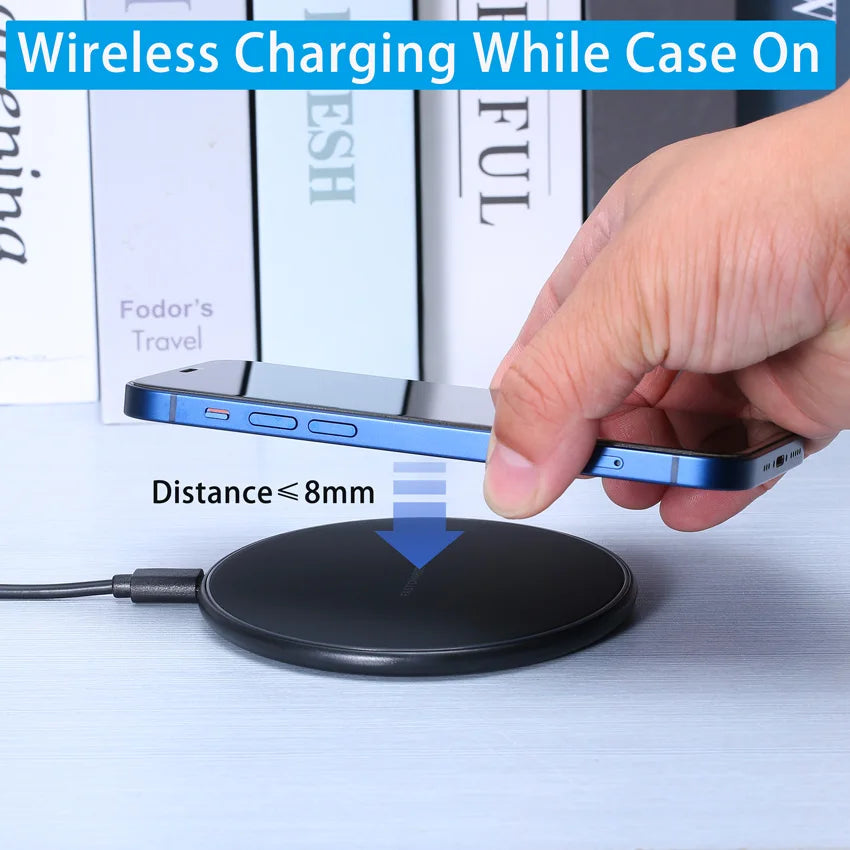 30W Wireless Charger Pad USB Fast Charging Pad Station Quick Charge QC 3.0 For IPhone 15 14 13 12 11 XS XR X 8 SE Samsung Xiaomi