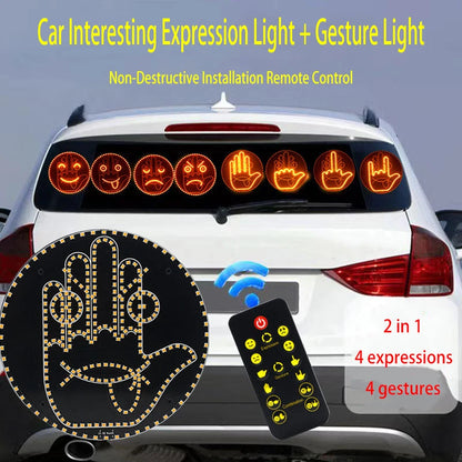 New Car Expression Finger Light with Remote Control Led Lighting Gesture Light Road Rage Middle Finger Gesture Palm Light