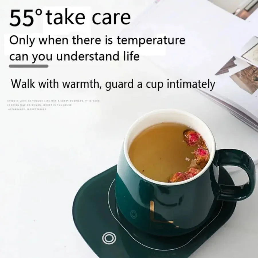 Smart Thermostatic Coaster, Suitable for Home and Office, Suitable for Hot Coffee, Tea, Milk, Water, Portable and Waterproof.