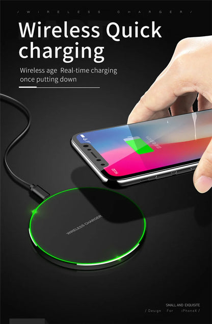 30W Wireless Charger Pad USB Fast Charging Pad Station Quick Charge QC 3.0 For IPhone 15 14 13 12 11 XS XR X 8 SE Samsung Xiaomi