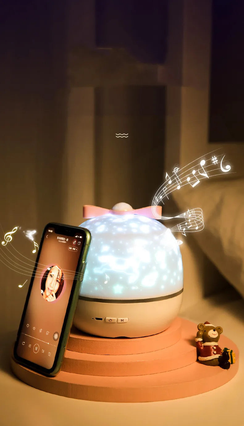 Galaxy Rotating Projector LED Night Light Starry Mermaids Porjectors Lamp For Decoration Bedroom Home Decorative Children Gifts